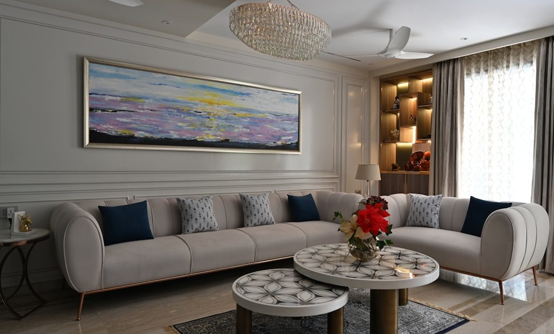 Photo living room chandelier