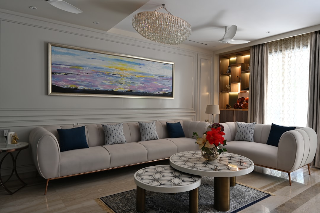Photo living room chandelier