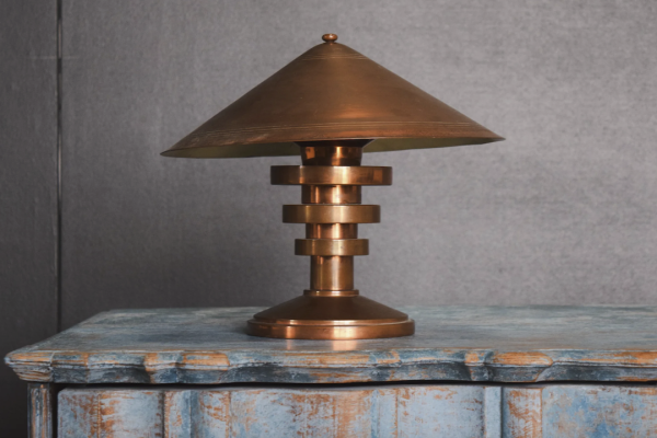 Enhance Your Study Space with a Retro Copper LED Lamp