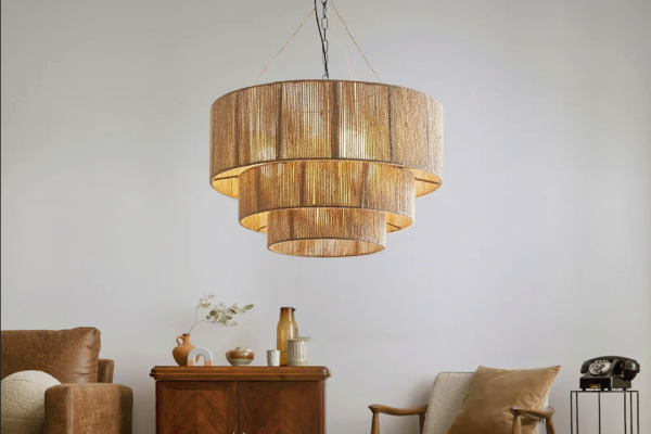 Rustic Elegance: Countryside Hemp Rope Chandelier