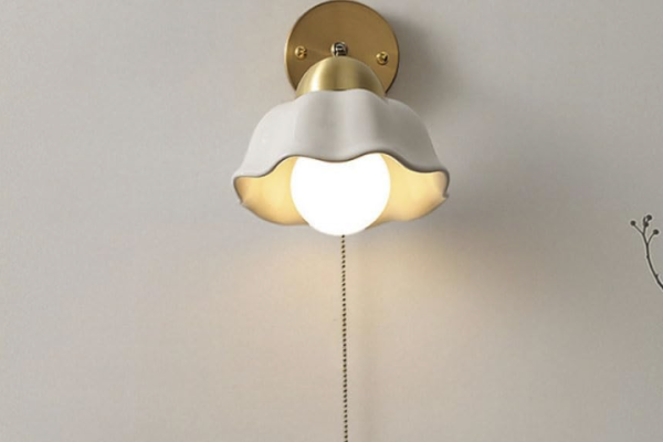 Charming Ceramic Floral Wall Lamp