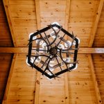 Photo farmhouse metal ceiling light