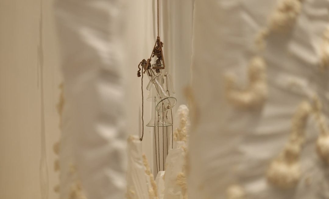 Photo silk pleated chandelier