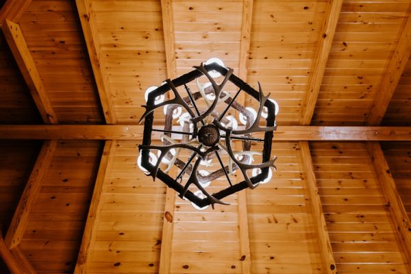 Rustic Charm: Industrial Circular Farmhouse Metal Ceiling Light